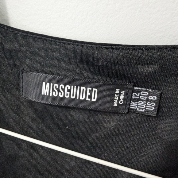 Missguided Split Print Peplum Top - US 8 - Picture 4 of 8